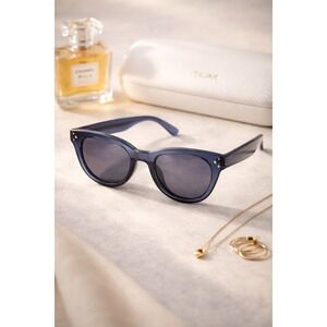 Celine Blue Acetate Wayfarer Sunglasses Paris Designer Frames Case